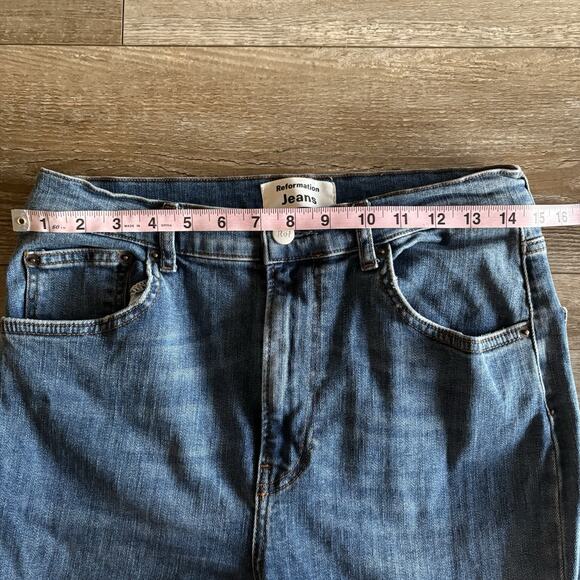 Reformation Destin High Rise Skinny Jeans 30 (29.5" Inseam) Stretch Blue Denim - Picture 6 of 10